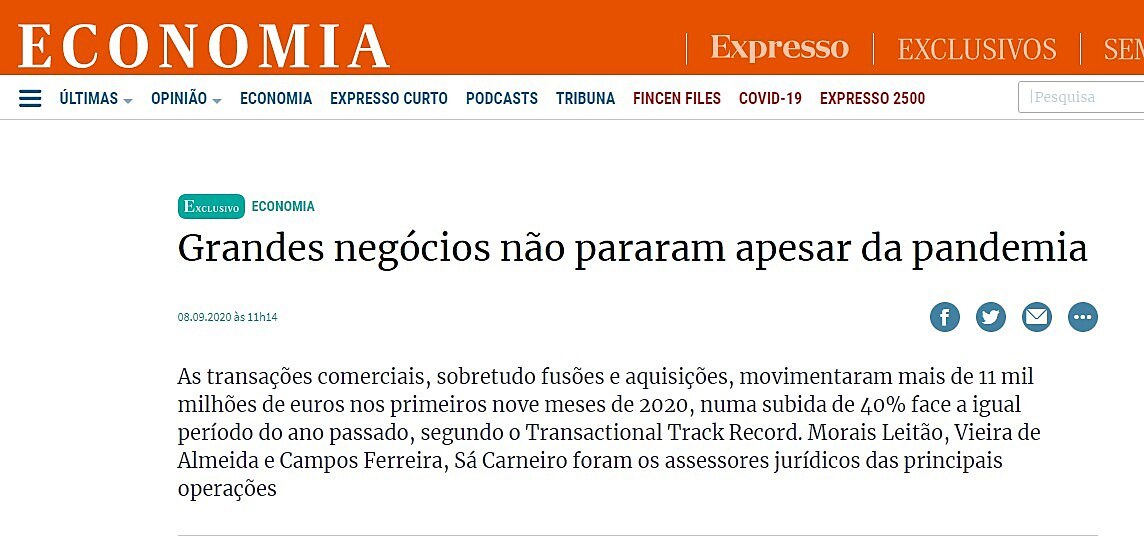 Grandes negcios no pararam apesar da pandemia